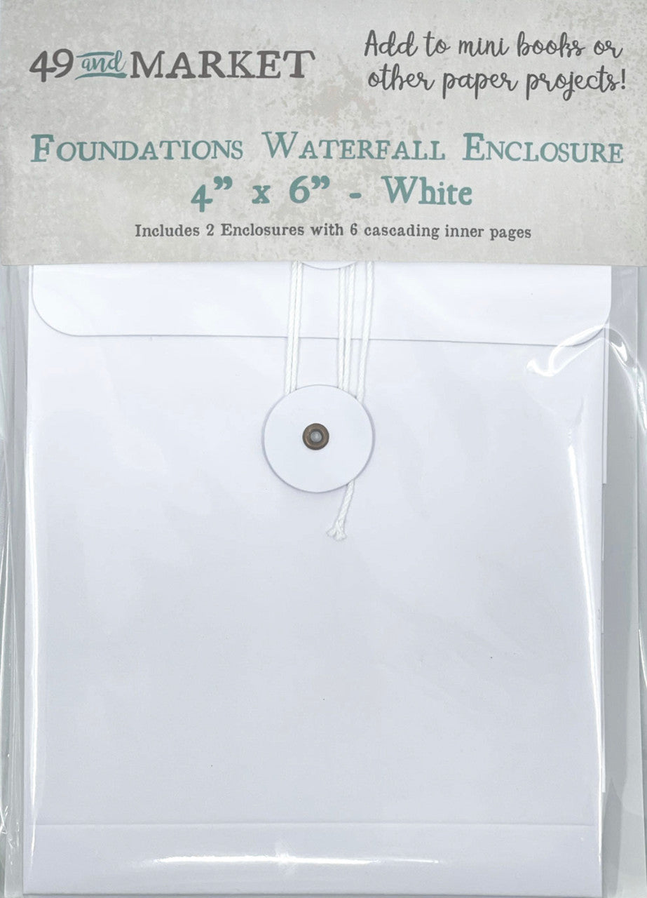 49 & Market Foundations Waterfall Enclosure 4” x 6” White